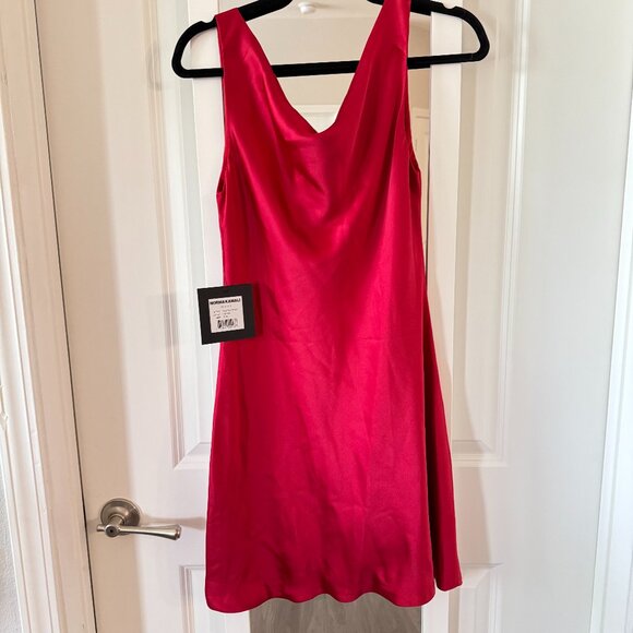 Norma Kamali Dresses & Skirts - New With Tags Norma Kamali MARIA MINI DRESS Size Medium Color Tiger Red